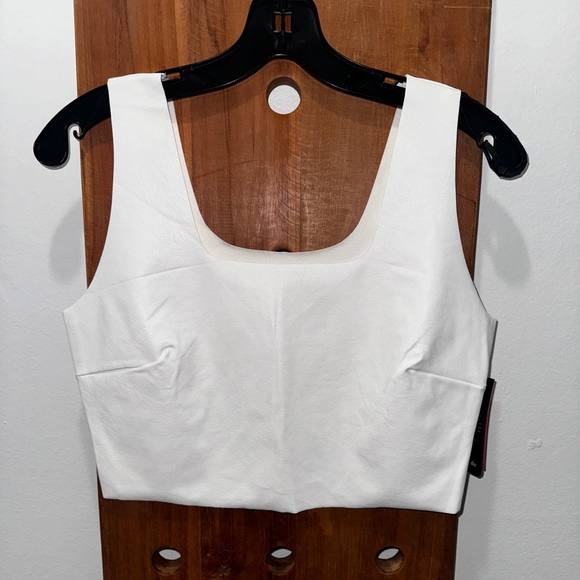 Commando Faux Leather Crop Top in White - Picture 6 of 11